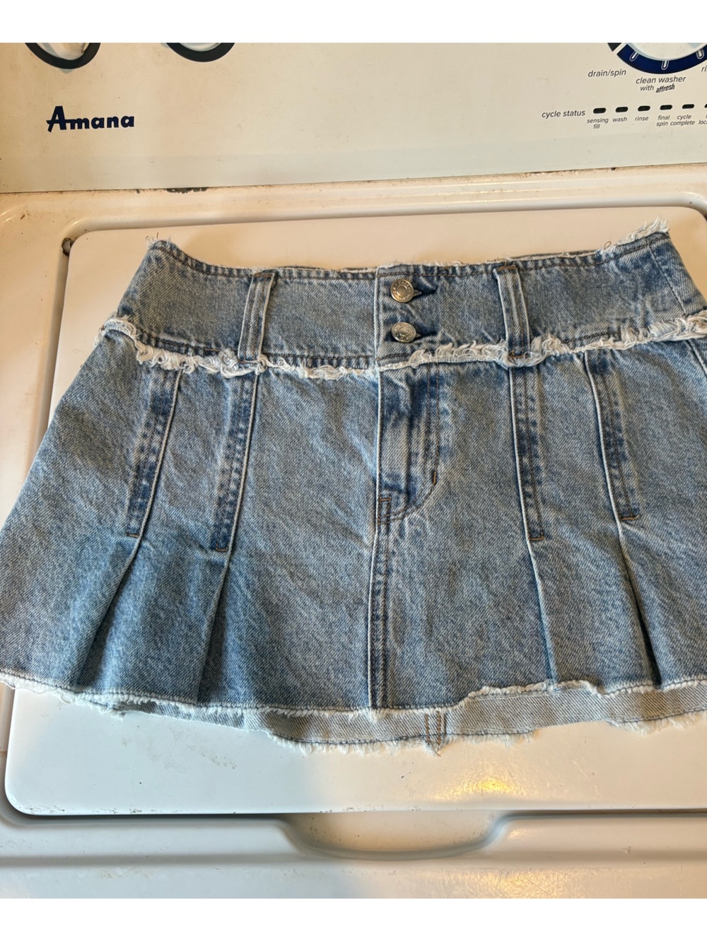 PacSun Light Wash Denim Mini Skirt